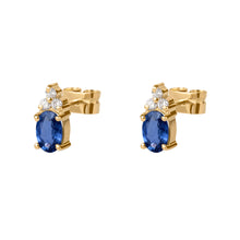 Cargar imagen en el visor de la galería, Aretes Naia Triple | Oval 6x4 mm
