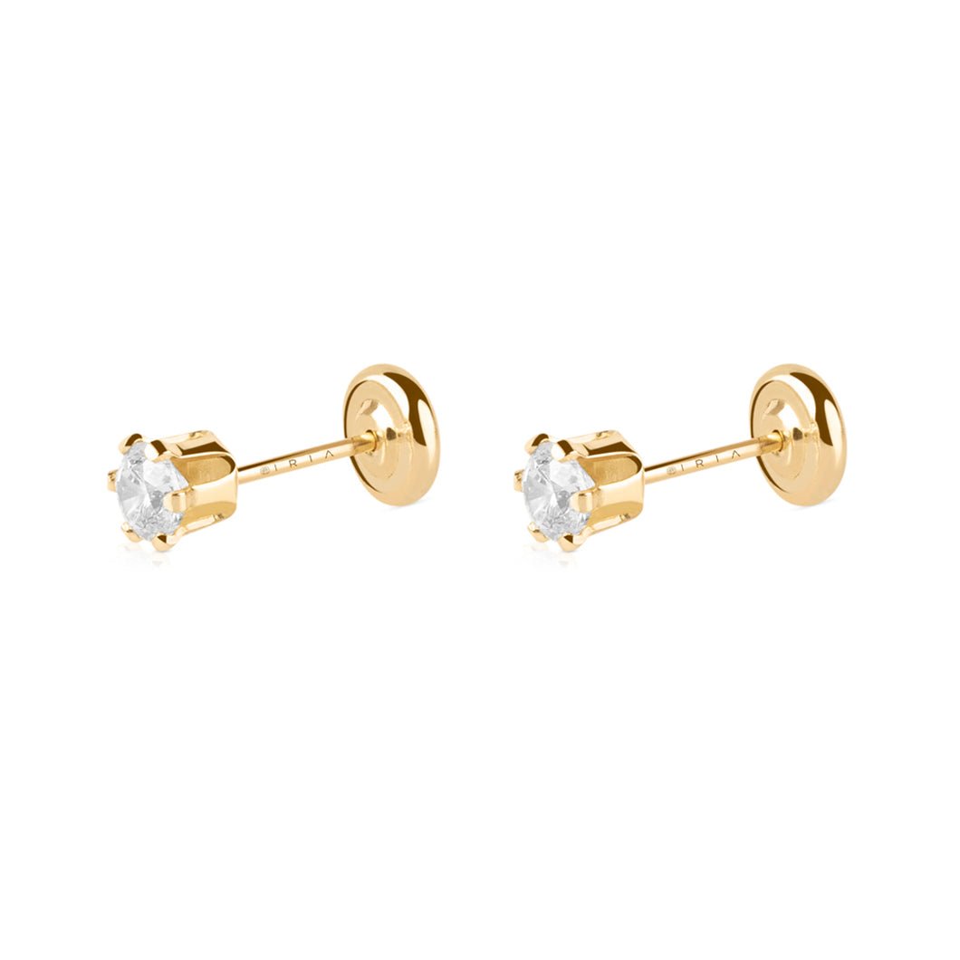 Aretes Lia Confort | Zircón 4 mm