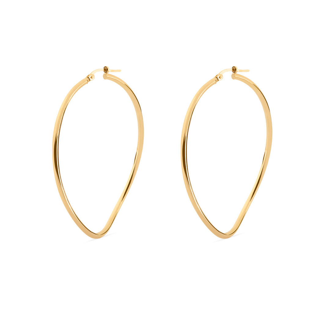Aretes Argollas Ovales Curvos